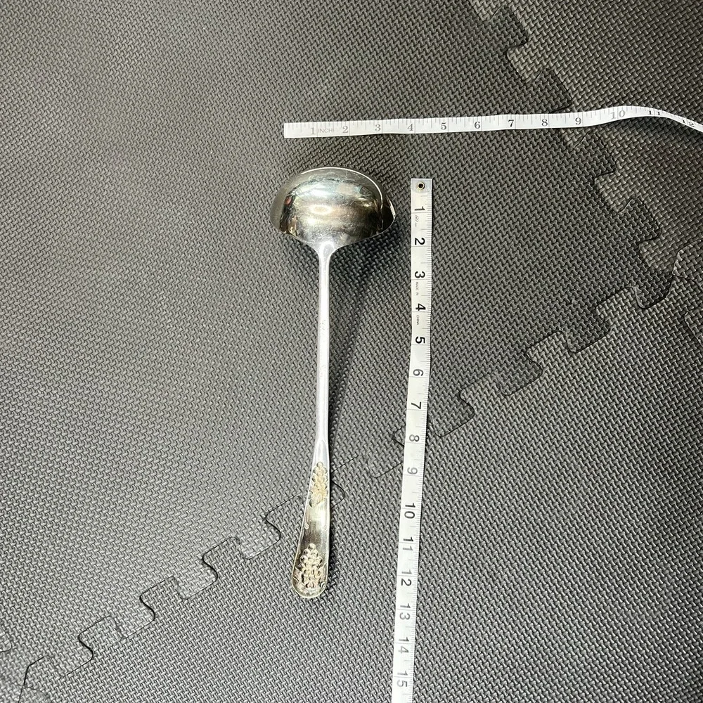 Vintage‎ Silver Plated Ladle Grape Design Gravy Soup Serving Utensil